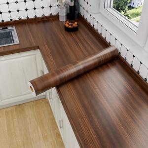 5미터 방수 나뭇결 스티커가 있는 접착식 벽지 롤 옷장 캐비닛 데스크탑 도어 가구 혁신 스티커