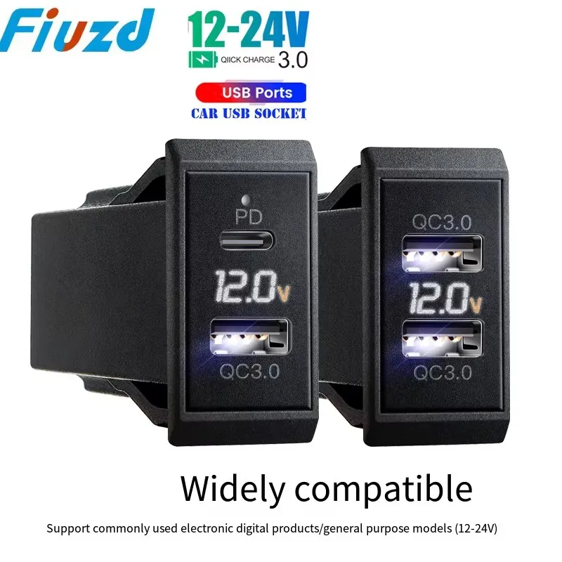 12V 자동차용 USB 소켓 아울렛 기술 보안 고속 충전 범용 신뢰성 높은 USB 포트 12V/24V 보트 RV 오토바이용