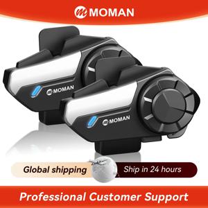 모만 오토바이 인터콤 H2S 모터바이크 헬멧 스피커 2웨이 1000M 통신 헤드셋 트리플 노이즈 캔슬링 하이파이