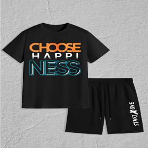 남성용 세트 2025 여름 정장 그래픽 남성 정장 스포츠 프린트 축구 남성 의류 크루넥