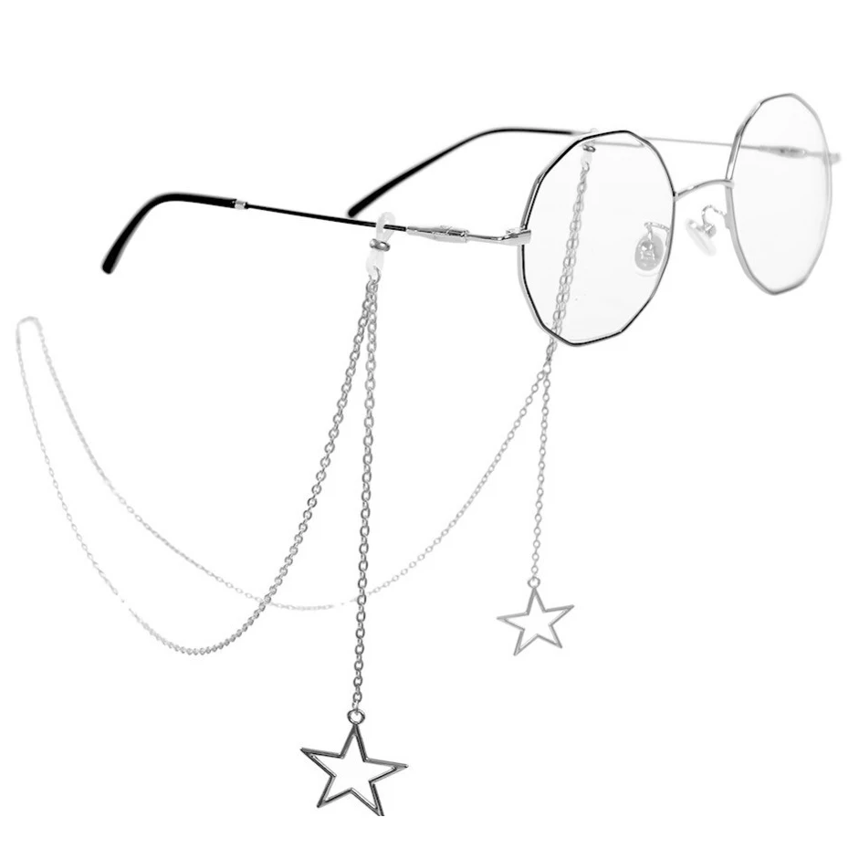 여성용 안경 체인 할로우 스타 진주 비즈 선글라스, 독서 안경 끈, 안경 홀더 넥 스트랩 로프, 신상 패션