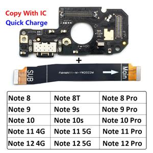 Xiaomi Redmi Note 7 8 8T 9 9s 10 10s 11 12 Pro Plus 4G 5G USB 충전 포트 독 충전기 커넥터 보드 메인 플렉스 케이블의 새로운 기능
