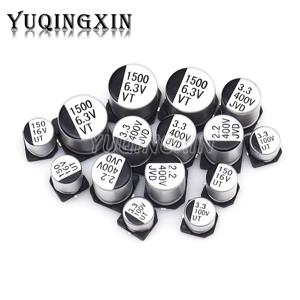 10개입 SMD 알루미늄 전해 커패시터 10V 16V 25V 35V 50V 1UF 2.2UF 4.7UF 10UF 22UF 47UF 100UF 220UF 330UF 470UF 1000UF