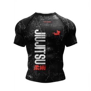 2023 New No gi Bjj 셔츠 jiu jitsu 킥복싱 훈련 러쉬 가드 폴리 에스터 스판덱스 압축 승화 스포츠 체육관 블라우스
