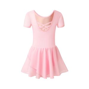 여자 짧은 소매 레오타드 스커트 댄스 드레스 아이 유아 발레 복장 옷