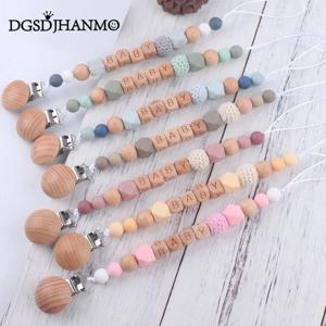 새로운 아기 젖꼭지 클립 맞춤 이름 Teethers 장난감 더미 젖꼭지 홀더 클립 체인 아기 액세서리 신생아 선물 맞춤