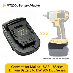 Makita18V 리튬 이온 배터리 BL1850/BL1840 BL1830 용 배터리 어댑터 MT20DL Dewalt 18V 20V 전동 공구 용으로 변환