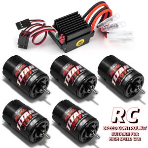 RC 550 브러시 모터 12T-55T ESC 320A 속도 ​ ​ 제어 조합 세트 1/10 RC Cralwer 자동차/보트용 드리프트 레이싱 방수 등반