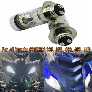 Yamaha GRIZZLY 660 400 YFZ450 RAPTOR 350 700 RHINO H6 100W ATV UTV 2Pcs 슈퍼 블루 화이트 LED 헤드 라이트 전구 용 업그레이드 램프