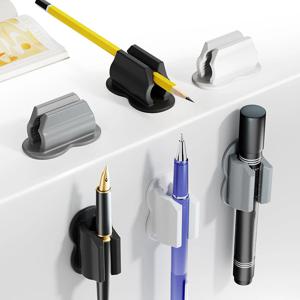 실리콘 펜꽂이 낙하 방지 셀프 접착 펜꽂이 정리함, 데스크탑 마커 펜, 볼펜 연필 보관 클립