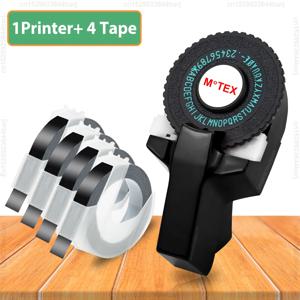 Motex E101 휴대용 3D 엠보싱 라벨 프린터 B90 Dymo 12965 1610 수동 라벨 메이커 DIY 접착제 Dymo 3D 라벨 테이프와 유사