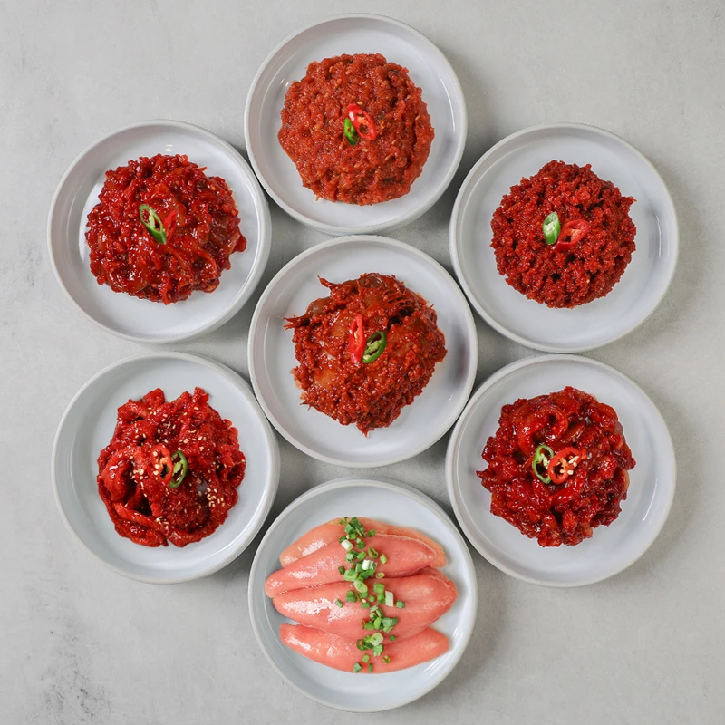 오징어젓 400g 젓갈 반찬 낙지 창난 명란 청어알 저염젓갈 8종