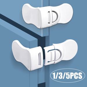 어린이 안전 사물함 홈 보안 보호 문 서랍 잠금 어린이를위한 냉장고 캐비닛 잠금 장치 아기 안전 관리 1/3/5Pcs