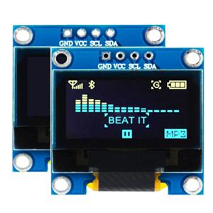 1PCS 0.96' 듀얼 3색 파란색 흰색 노란색 및 파란색 I2C IIC SPI 직렬 128X64 LCD Arduino용 4핀 OLED LCD 디스플레이 모듈