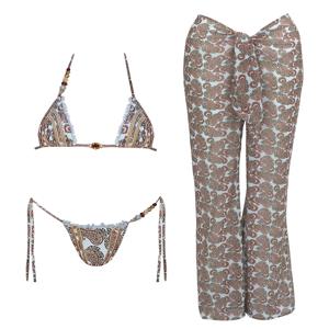 2025년 유행하는 보헤미안 시크 비키니 세트, 독특한 페이즐리 디자인으로 해변, 수영장 파티, 여름 휴가에 완벽합니다.