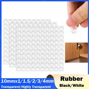 100Pcs 자기 접착제 라운드 실리콘 고무 범퍼 부드러운 투명 블랙 안티 슬립 충격 흡수기 피트 패드 댐퍼 10mm