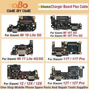 샤오미 미 10 11 Lite 10T 11T 12 12T Pro 5G 충전기 포트 커넥터 플렉스 케이블 수리 부품 USB 충전 도크 보드 (1개)