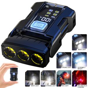 다기능 Usb 충전 손전등 조정 가능한 미니 LED 야외 토치 휴대용 키 체인 빛 자기 캠핑 경고 램프