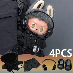 Labubu Clothes Big Into Energy 시리즈 캐주얼 후드 블랙 슈트 패션 운동복 자켓 러블리 의상 액세서리 선물