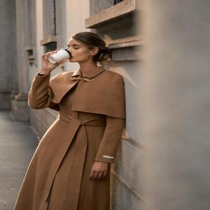 패션 여성 캐시미어 코트 햅번 스타일 망토 겨울 여성용 아웃웨어 통근 따뜻한 롱 트렌치 맞춤 제작