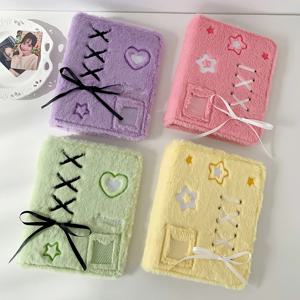 INS 스타일 Sweet Girl 발레 테마 A5 앨범, 4 그리드 투명 내부 페이지 10페이지 포함 아이돌 카드 컬렉션 도서