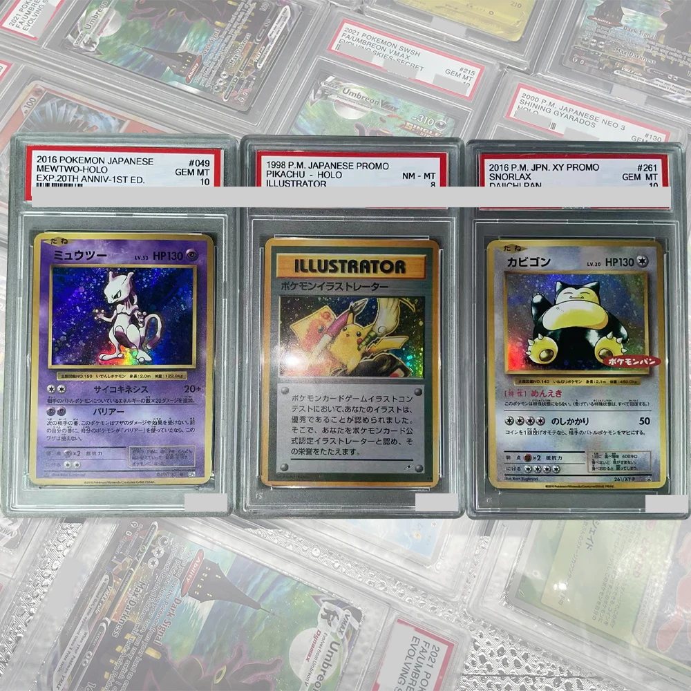 DIY 프록시 PTCG 등급 카드 컬렉션 P.M. 프로모 일러스트레이터 미트투-홀로 스노락스 NM-MT 8장 홀로그램 라벨 어린이 선물