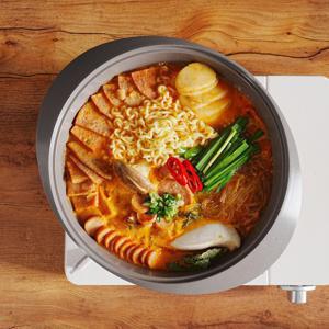 선비찬 선비찬 사골부대찌개 600g X 4봉(돌돌이당면 + 라면사리 각1봉씩 특별증정) 햄소시지사리 5종