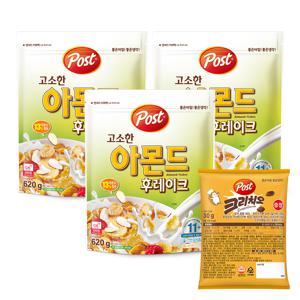 고소한 아몬드 후레이크620g x3개+시리얼30g 추가선물