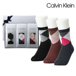 CK양말 여성 아가일 일반목 3족세트 CK13003_3