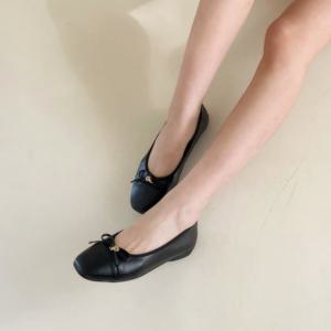 베보르 리본 플랫슈즈 2cm