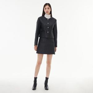 랩[정가 89,900] A라인 레더 퀼팅 스커트AP4LSA60