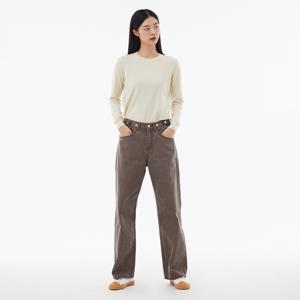 랩[정가 79,900] 코튼 비죠 피그먼트 와이드 팬츠 AP4WPA44