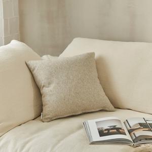 윈터컴포트 그레이 쿠션커버_멜란아이보리