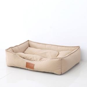 강아지 라일락 사각 쿠션 도트베이지 중형 1P 하우스 강아지쿠션 펫쿠션 반려동물쿠션