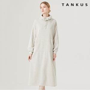 정상가:79,000 | 캐주얼 하이넥 스트링 기모 롱 원피스 (TV4OP012L0)