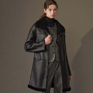 [최초가 199,000원] 호주산 양모 100% 무스탕 하프 롱 코트