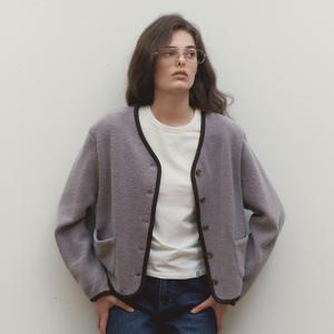 [24FW] CLASSIC KNIT JACKET - LIGHT BROWN