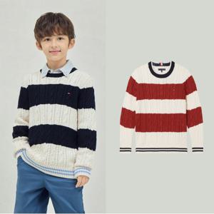 타미힐피거 컬러블록 케이블 스웨터 2종 택1 (T42E6WWO300BT1)