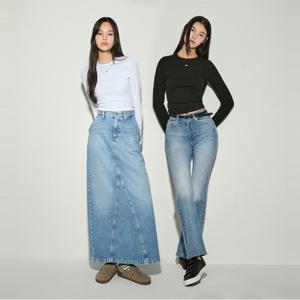 타미진스 슬림 에센셜 립 티셔츠 2종 택1 (T32E7TTO02TWT1)