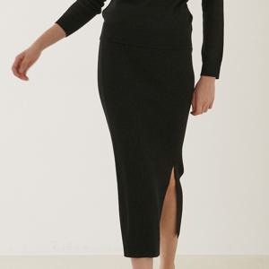 글리터 니트 롱 스커트_슬림핏 롱치마