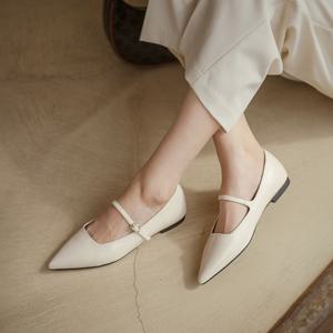 시퀸츠 스틸레토 메리제인 플랫슈즈 1cm