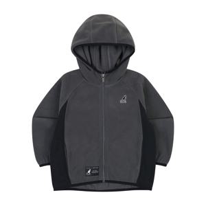 우븐 믹스 플리스 후디드 점퍼 QD 0003 차콜