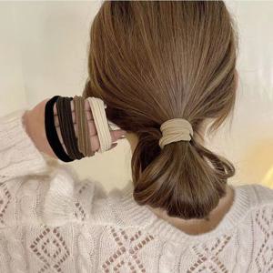 트위스트머리끈 10개세트 헤어 두꺼운 튼튼한 무매듭 예쁜 여성 올림머리 고무줄