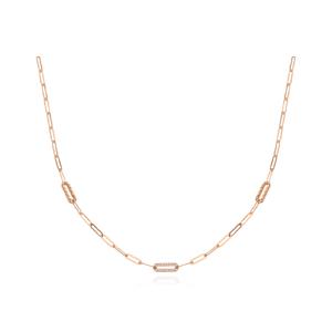 [티르리르] 14K 핑크골드 클립 올 유닛 체인 목걸이 TNJK4P00009M