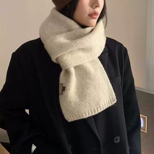 피아 머플러 남녀공용 겨울 부드러운 포근한 무지 니트 감성 목도리