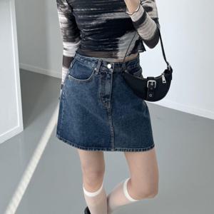 [M7] 여자 에이라인 데님스커트 일상룩 미니스커트