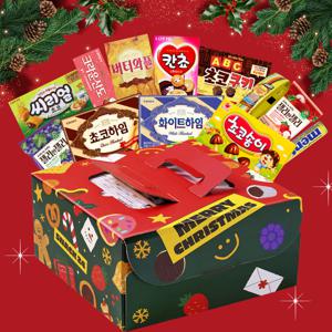 스낵24 메리 크리스마스 스위트 케이크 상자 과자선물세트