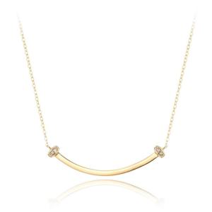 [GB] LD 트라이엄프 사파이어 L BAR 라인 14K GOLD 목걸이 LNT25002T