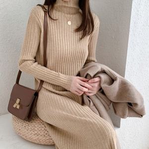 알티피아 하이텍 롱원피스 여자 여성 니트 폴라 가을 겨울 원피 원피스 여성원피스 롱원피스