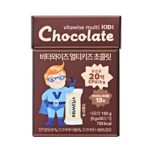 비피더스 생유산균 20억이 함유된 비타와이즈 초콜릿 1박스(30개입X1박스)